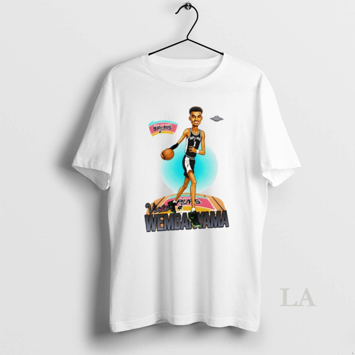 Original Victor Wembanyama Caricature Ufo San Antonio - Adult & Kids T-Shirts, Sweatshirts & Hoodies apparel design preview 1