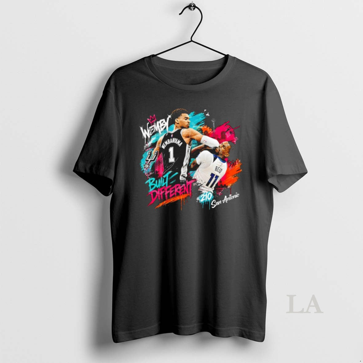 Original Victor Wembanyama Elbow Naz Reid Built - Adult & Kids T-Shirts, Sweatshirts & Hoodies apparel design preview 1