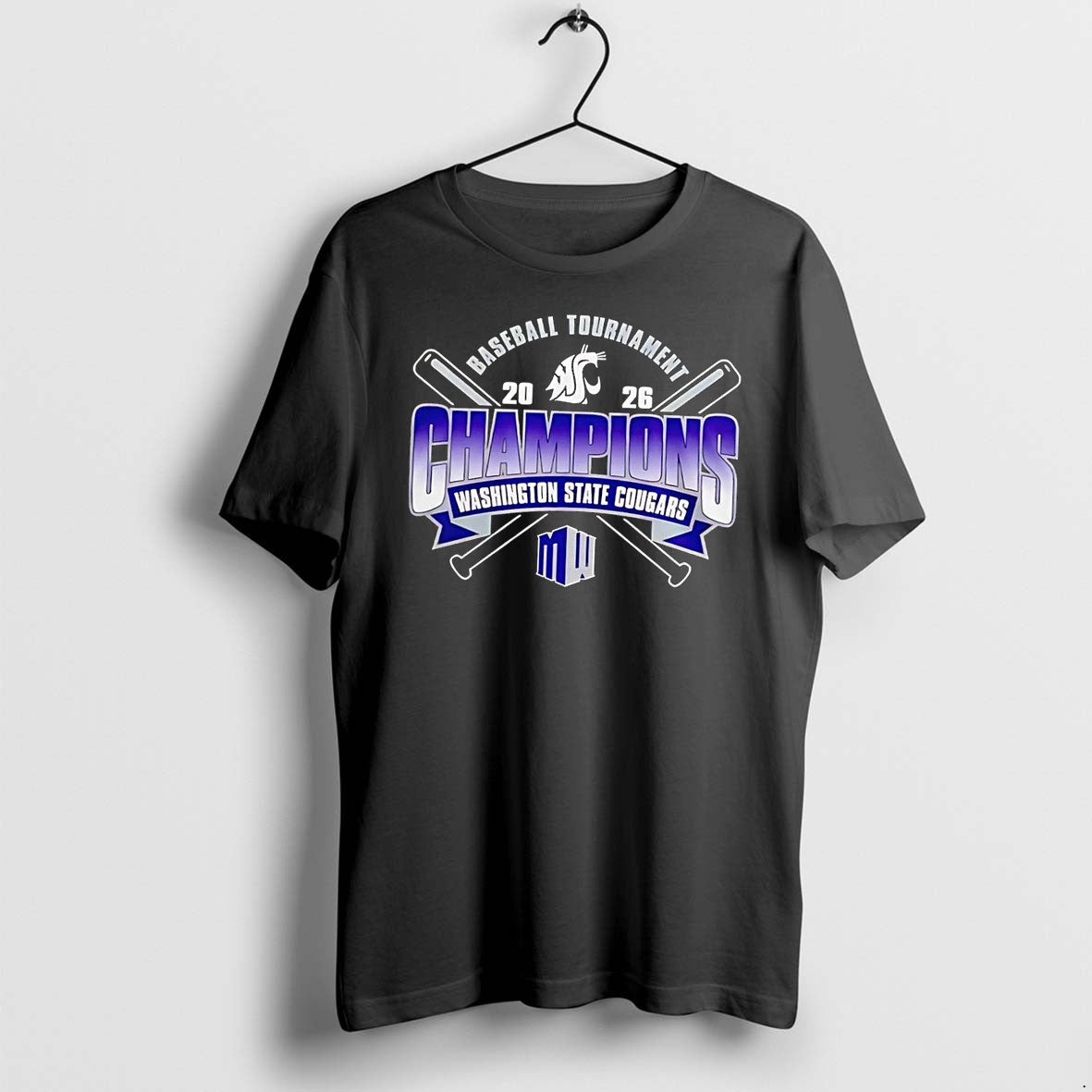 Original Washington State Cougars 2026 Baseball - Adult & Kids T-Shirts, Sweatshirts & Hoodies apparel design preview 1