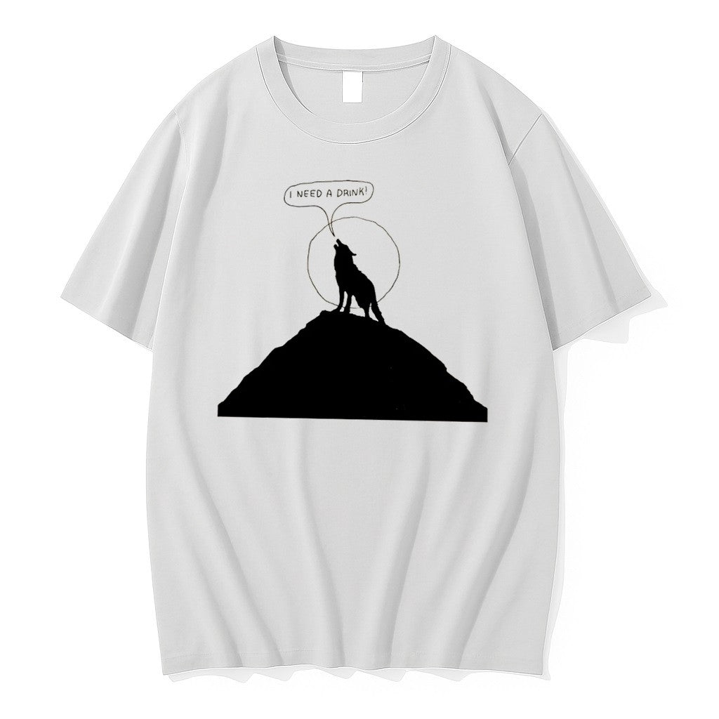 Original Wolf I Need A Drink Paint Jpg - Adult & Kids T-Shirts, Sweatshirts & Hoodies apparel design preview 1