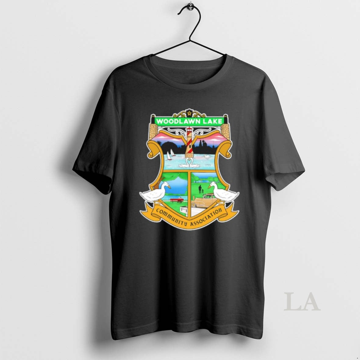 Original Woodlawn Lake Community Association San - Adult & Kids T-Shirts, Sweatshirts & Hoodies apparel design preview 1