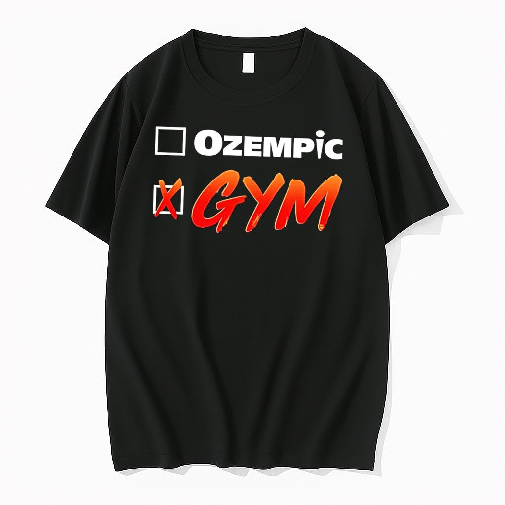 Original X Gym No Ozempic Black Jpg - Adult & Kids T-Shirts, Sweatshirts & Hoodies apparel design preview 1