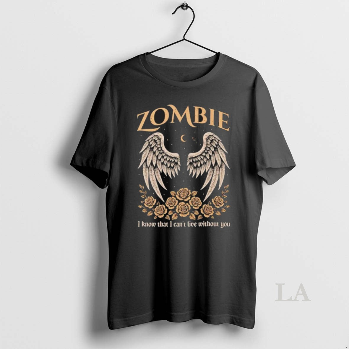 Original Zombie Angel Wings I Know That Cant Live - Adult & Kids T-Shirts, Sweatshirts & Hoodies apparel design preview 1