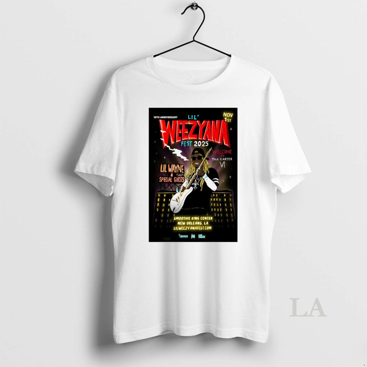 Original Lil Weezyana Fest Nov 1st 2025 10th - Adult & Kids T-Shirts, Sweatshirts & Hoodies apparel design preview 1