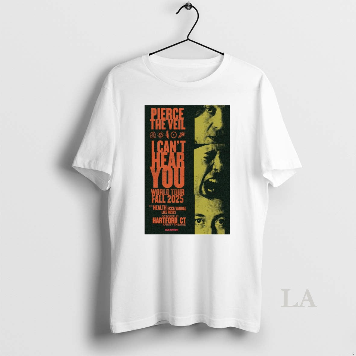 Original Pierce The Veil Xfinity Theatre 2025 Tour - Adult & Kids T-Shirts, Sweatshirts & Hoodies apparel design preview 1