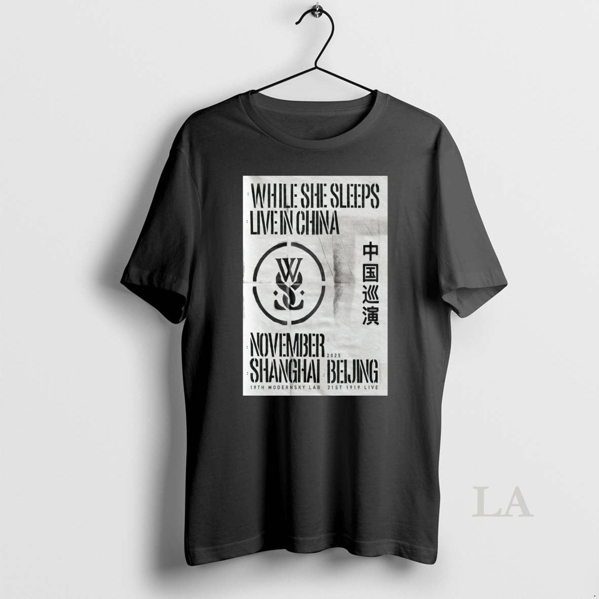 Original While She Sleeps November China 2025 - Adult & Kids T-Shirts, Sweatshirts & Hoodies apparel design preview 1
