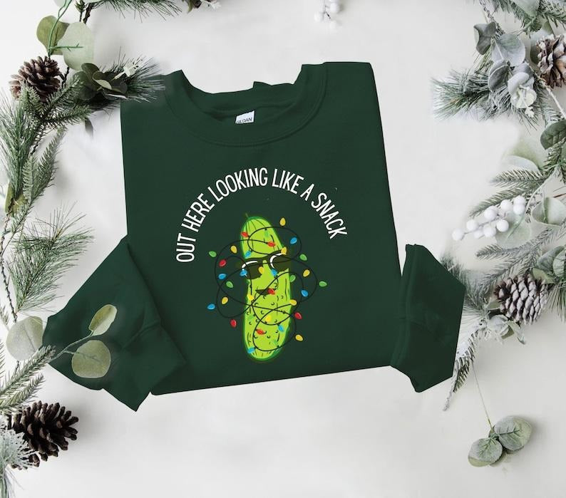 Out Here Looking Like Snack Pickle Lights - Adult & Kids T-Shirts, Sweatshirts & Hoodies apparel design preview 1