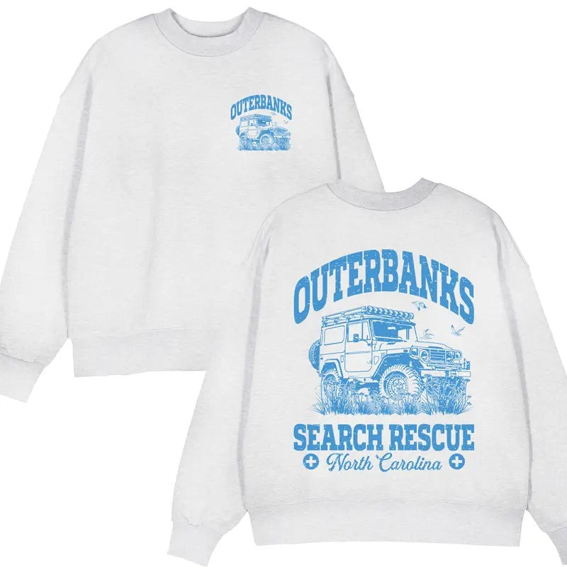 Outer Banks Search Rescue North Carolina OBX Vintage - Adult & Kids T-Shirts, Sweatshirts & Hoodies apparel design preview 1