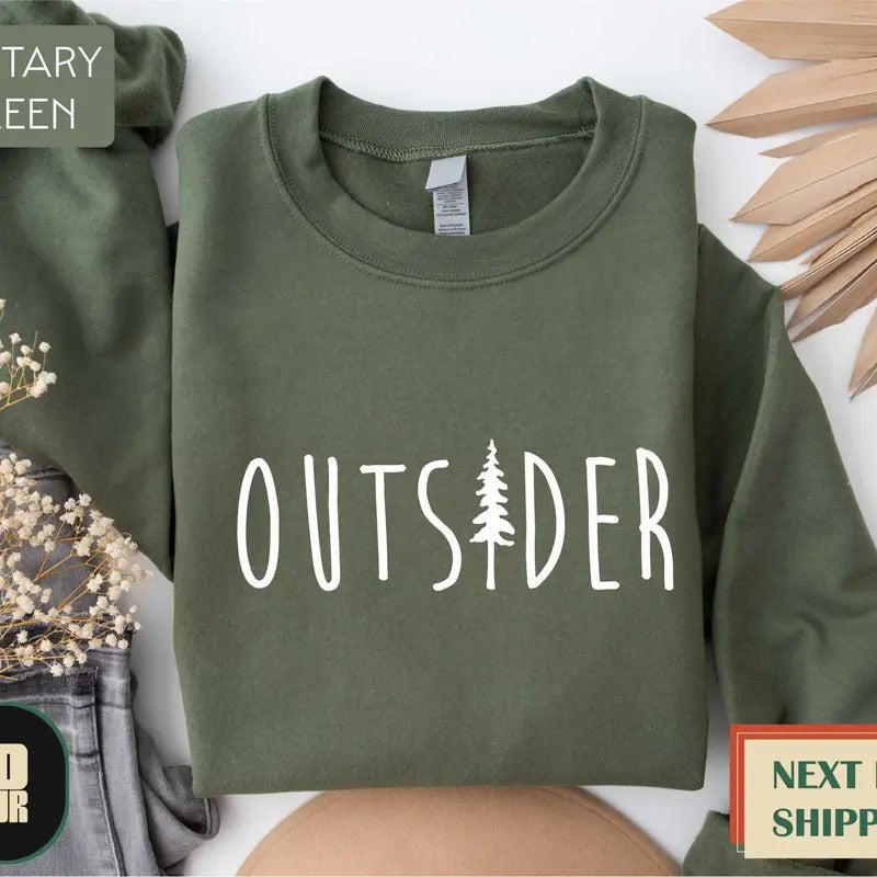 Outsider Life Mountain Nature Outdoor Enthusiast - Adult & Kids T-Shirts, Sweatshirts & Hoodies apparel design preview 1