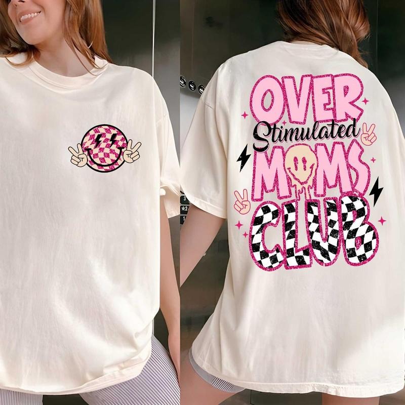 Over Stimulated Moms Club Overstimulated Mom Life - Adult & Kids T-Shirts, Sweatshirts & Hoodies apparel design preview 1