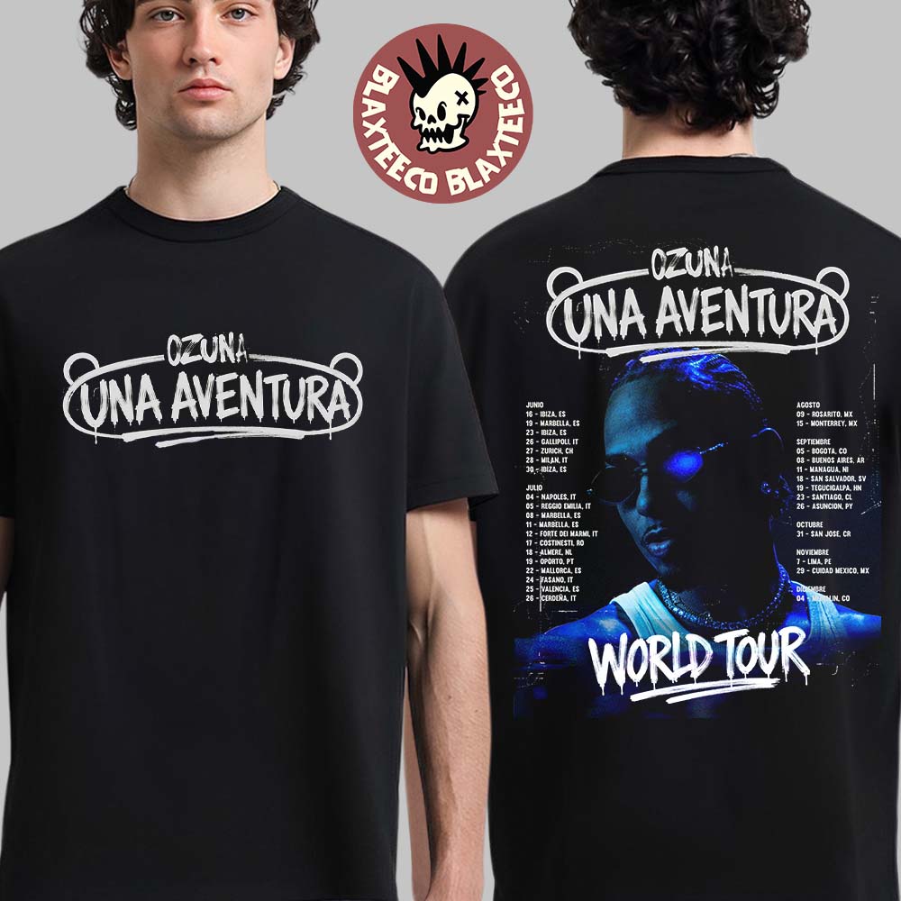 Ozuna Una Aventura World Tour 2026 Schedule Dates Two - Adult & Kids T-Shirts, Sweatshirts & Hoodies apparel design preview 1