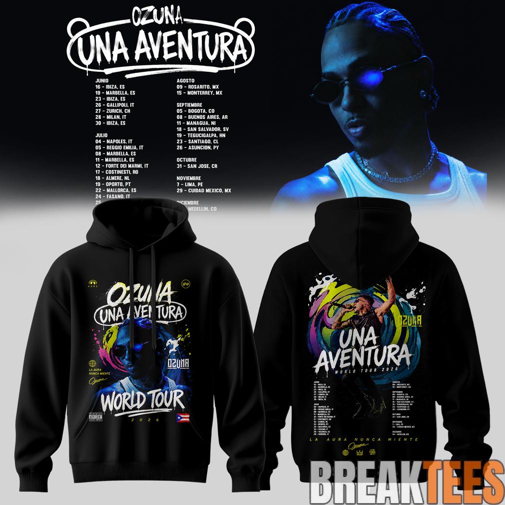 Ozuna Una Aventura World Tour Special Edition - Adult & Kids T-Shirts, Sweatshirts & Hoodies apparel design preview 1