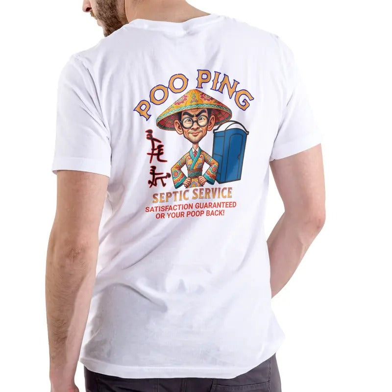 POO PING SEPTIC SERVICE Cotton Menswear Soft - Adult & Kids T-Shirts, Sweatshirts & Hoodies apparel design preview 1