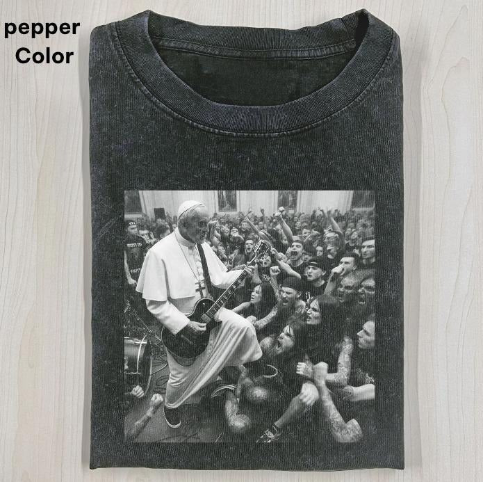 POPE Rock Music Francis Funny Movie Menswear - Adult & Kids T-Shirts, Sweatshirts & Hoodies apparel design preview 1
