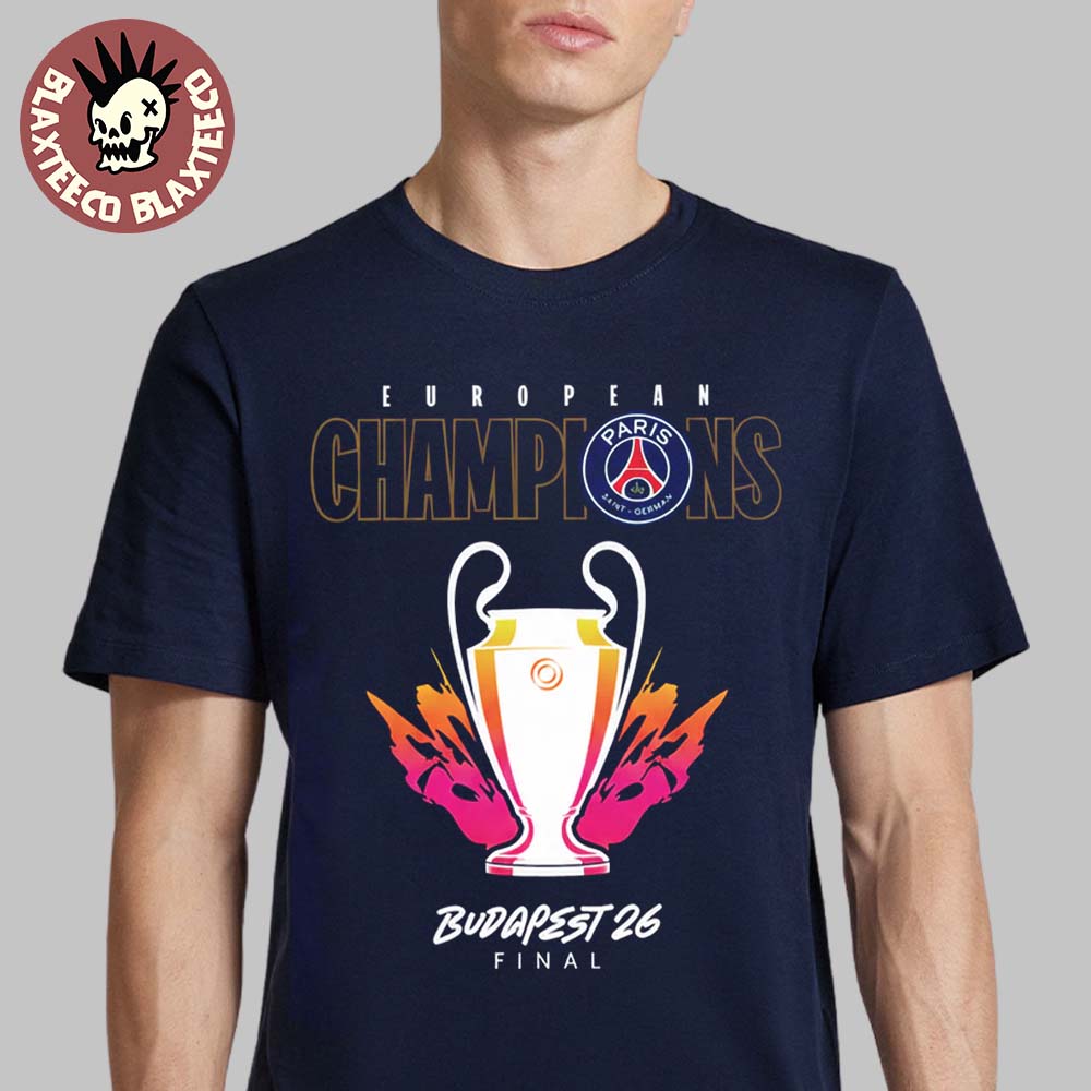PSG Budapest 2026 UCL Final Winners - Adult & Kids T-Shirts, Sweatshirts & Hoodies apparel design preview 1
