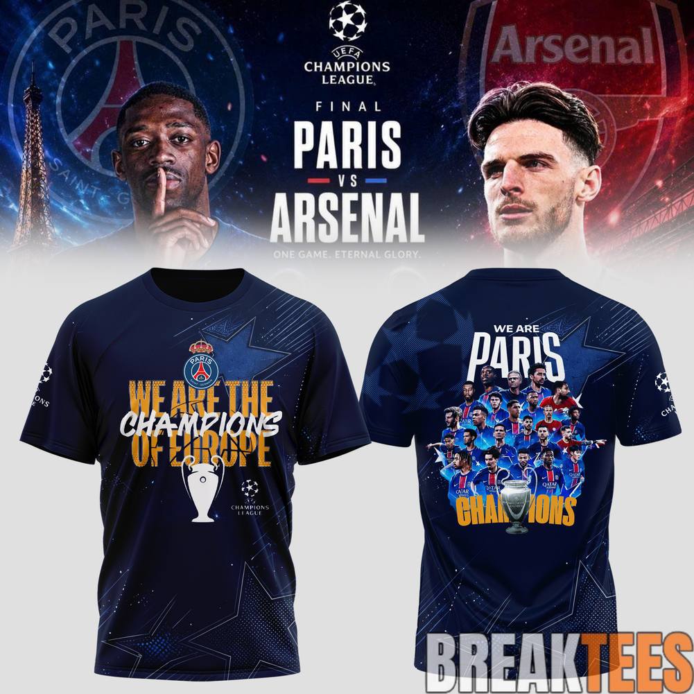 PSG Champions of Europe UCL 2026 - Adult & Kids T-Shirts, Sweatshirts & Hoodies apparel design preview 1
