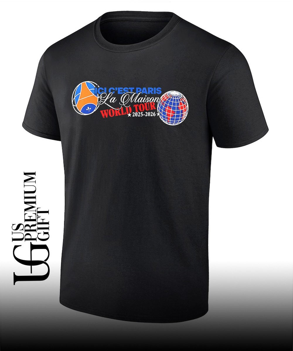 PSG Ici C'est Paris La Maison World Tour 2026 - Adult & Kids T-Shirts, Sweatshirts & Hoodies apparel design preview 1