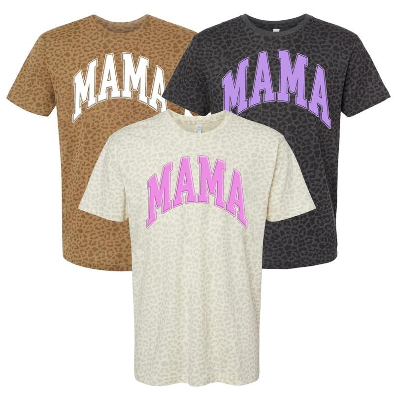 PUFF Mama Leopard Pattern Classic Print Short Sleeve - Adult & Kids T-Shirts, Sweatshirts & Hoodies apparel design preview 1