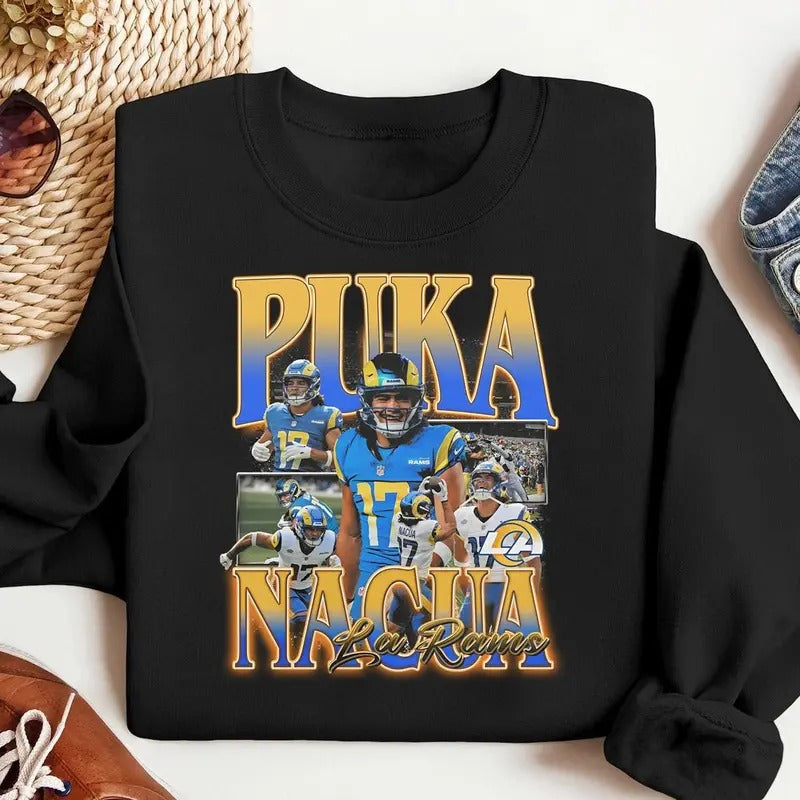 PUKA NACUA Casual Classic Cotton Top Daily Rams Fans - Adult & Kids T-Shirts, Sweatshirts & Hoodies apparel design preview 1
