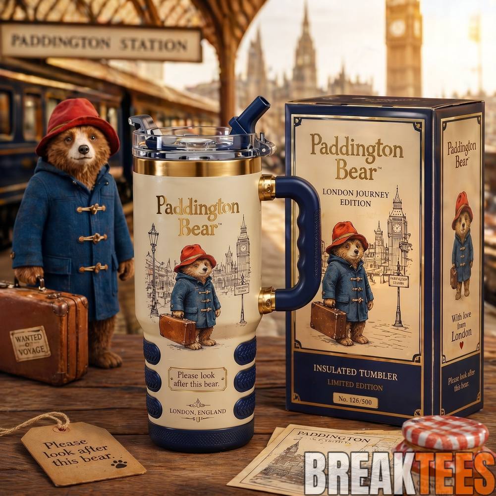 Paddington Bear London Journey Tumbler - Adult & Kids T-Shirts, Sweatshirts & Hoodies apparel design preview 1