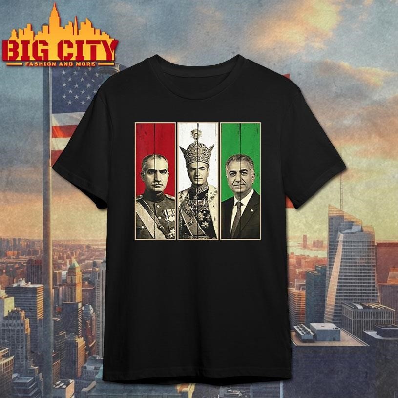 Pahlavi Dynasty Three Generations Reza Shah Mohammad - Adult & Kids T-Shirts, Sweatshirts & Hoodies apparel design preview 1