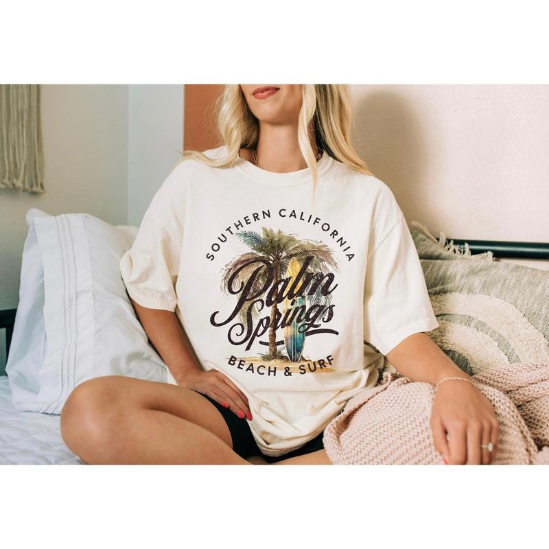 Palm Springs California Beach Surf Beachy Summertime - Adult & Kids T-Shirts, Sweatshirts & Hoodies apparel design preview 1