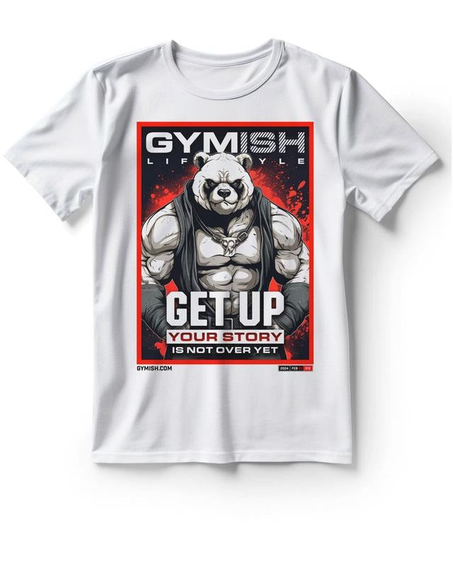 Panda Get Up Funny Gym Workout Air Freshener - Adult & Kids T-Shirts, Sweatshirts & Hoodies apparel design preview 1