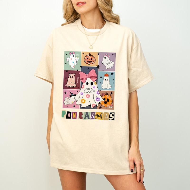 Pantasmas Ghost Halloween Spanish Spooky Latina - Adult & Kids T-Shirts, Sweatshirts & Hoodies apparel design preview 1