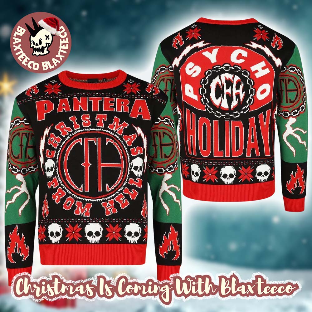 Pantera Christmas From Hell Psycho Holiday Signature Ugly Christmas Sweater - Holiday Gift product image