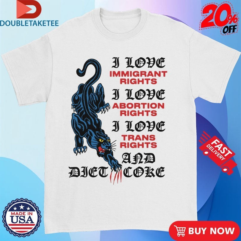 Panther I Love Immigrant Rights Abortion Trans And - Adult & Kids T-Shirts, Sweatshirts & Hoodies apparel design preview 1