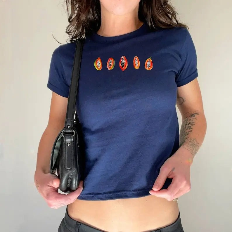 Papaya Fruit Baby Coquette Vintage Fit Streetwear - Adult & Kids T-Shirts, Sweatshirts & Hoodies apparel design preview 1