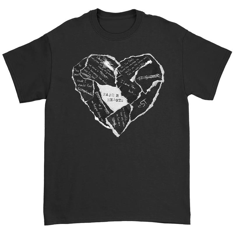 Paper Hearts Torn Note Sad Romance Sleep Theory - Adult & Kids T-Shirts, Sweatshirts & Hoodies apparel design preview 1