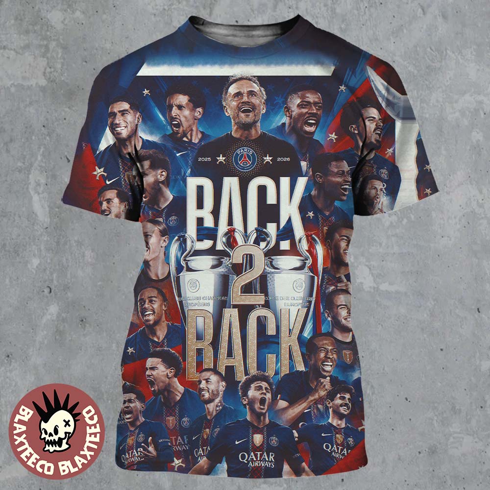 Paris Saint-Germain PSG Back 2 2025 2026 UEFA - Adult & Kids T-Shirts, Sweatshirts & Hoodies apparel design preview 1