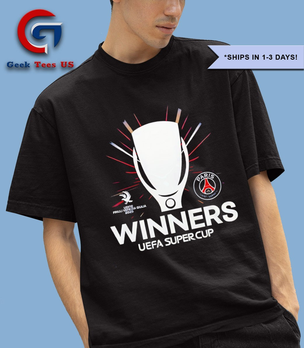 Paris Saint-Germain UEFA Super Cup Winners 2025 - Adult & Kids T-Shirts, Sweatshirts & Hoodies apparel design preview 1