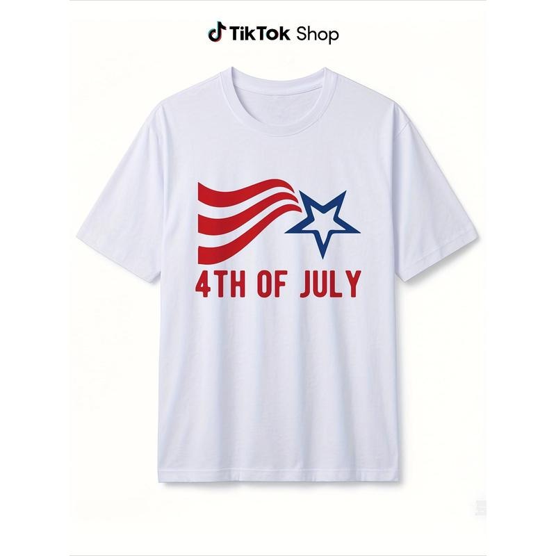 Patriotic 4th July American Flag Red White Blue Star - Adult & Kids T-Shirts, Sweatshirts & Hoodies apparel design preview 1