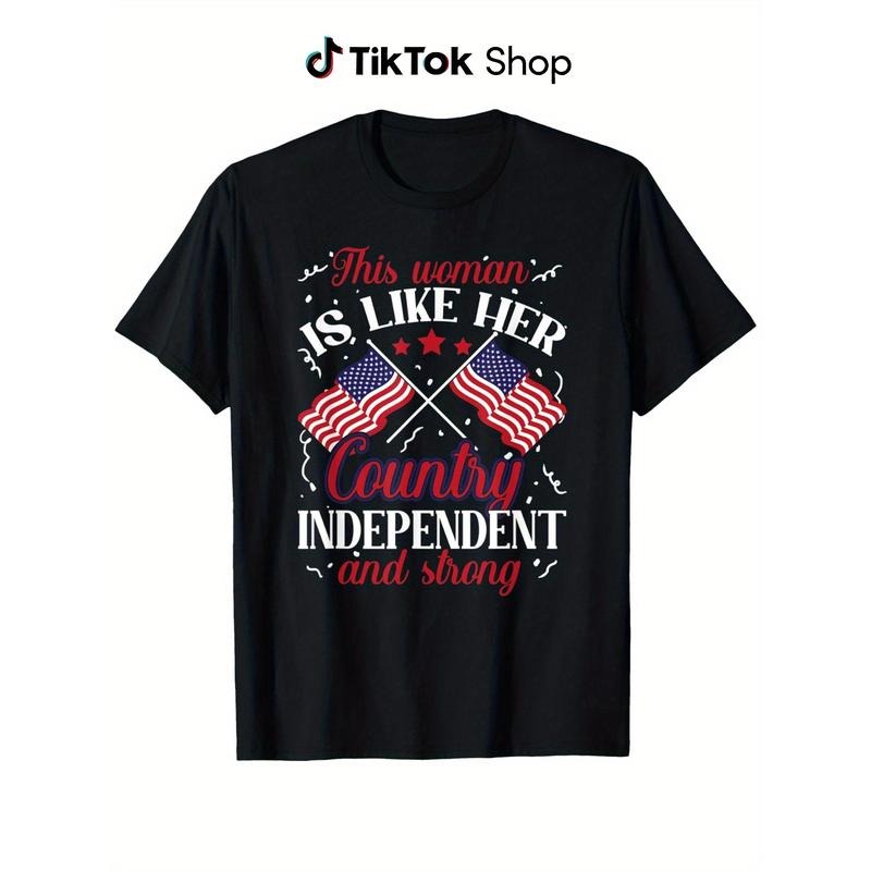 Patriotic American Flag 100% Cotton 180g Crew Neck - Adult & Kids T-Shirts, Sweatshirts & Hoodies apparel design preview 1
