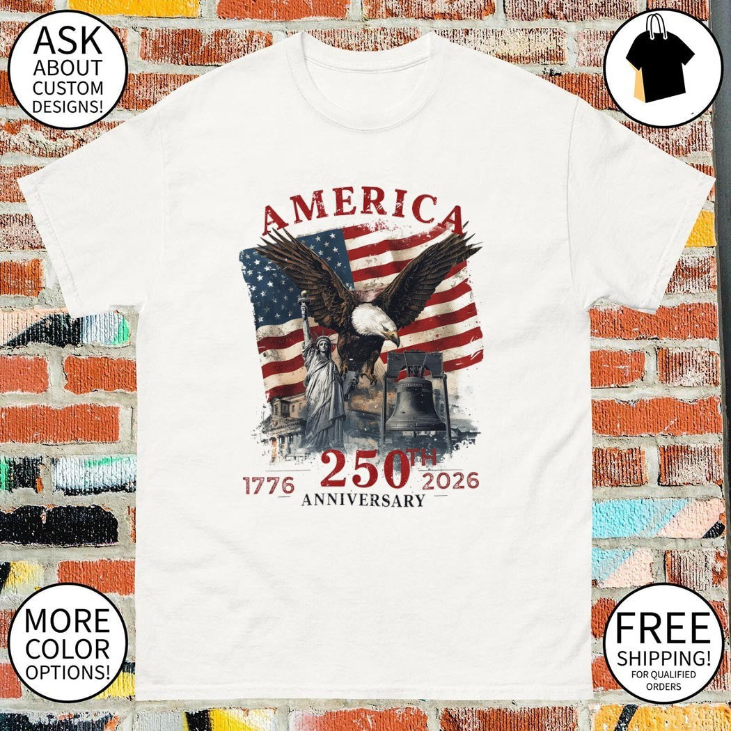 Patriotic Bald Eagle Veterans America 250th - Adult & Kids T-Shirts, Sweatshirts & Hoodies apparel design preview 1