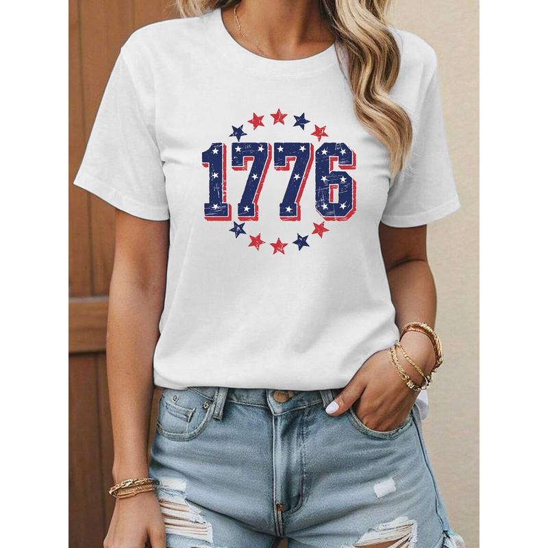Patriotic "1776" Emblem American Independence Day - Adult & Kids T-Shirts, Sweatshirts & Hoodies apparel design preview 1
