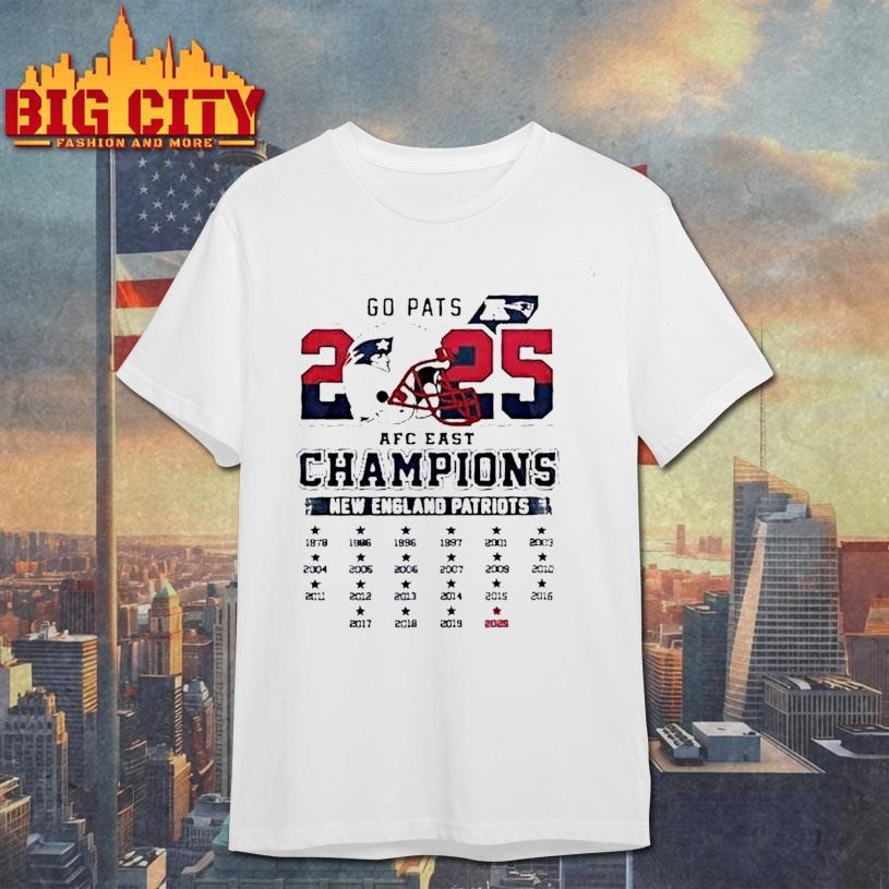 Patriots Go Pats 2026 Sb Lx Afc East Champions - Adult & Kids T-Shirts, Sweatshirts & Hoodies apparel design preview 1