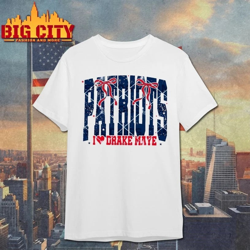 Patriots I Love Drake Maye - Adult & Kids T-Shirts, Sweatshirts & Hoodies apparel design preview 1