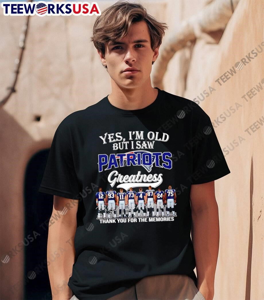 Patriots Memories Yes I'm Old But I Saw Greatness - Adult & Kids T-Shirts, Sweatshirts & Hoodies apparel design preview 1