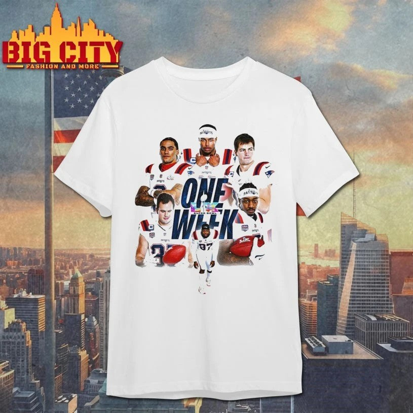 Patriots One Week SB LX - Adult & Kids T-Shirts, Sweatshirts & Hoodies apparel design preview 1