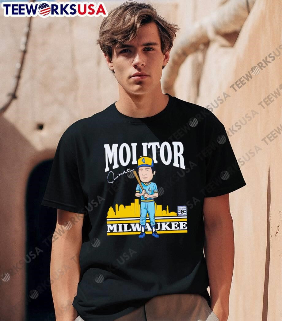Paul Molitor Signature Baseball Cartoon Milwaukee - Adult & Kids T-Shirts, Sweatshirts & Hoodies apparel design preview 1