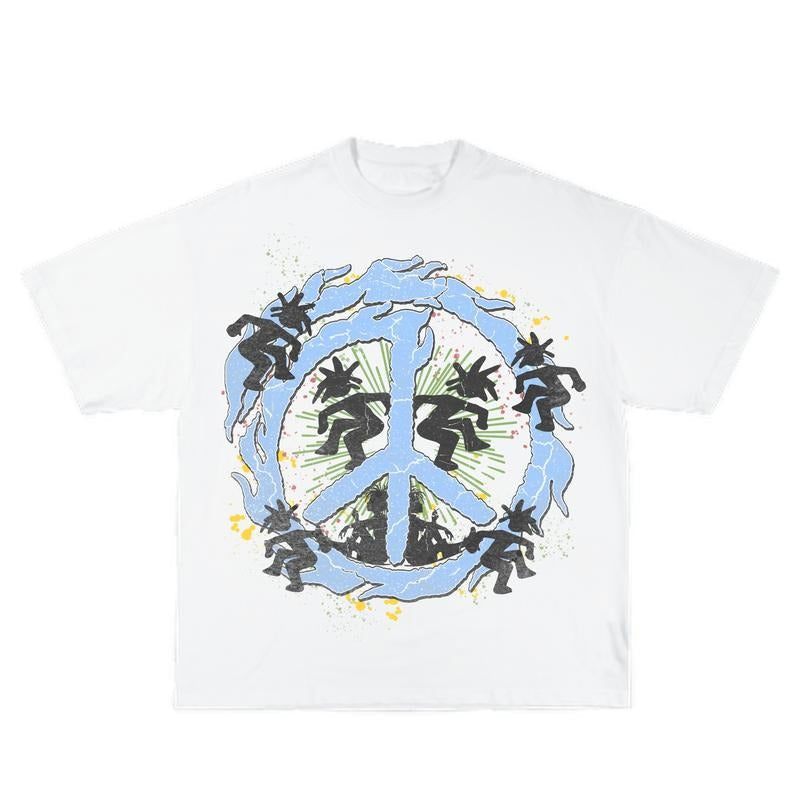 Peace Splatter Inspired Vintage Heavy Cotton - Adult & Kids T-Shirts, Sweatshirts & Hoodies apparel design preview 1