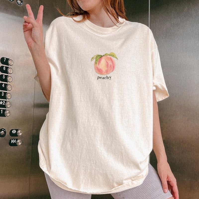 Peach Vintage Fruit Boho - Adult & Kids T-Shirts, Sweatshirts & Hoodies apparel design preview 1