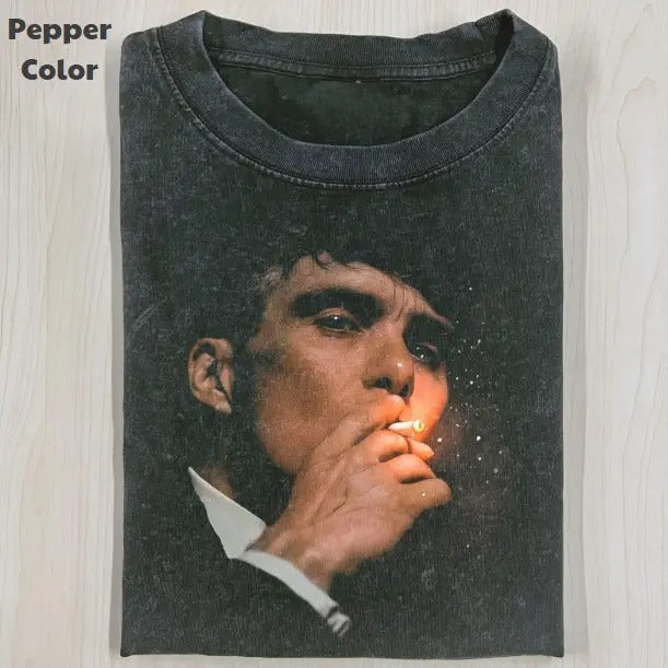 Peaky Blinders Vintage Tommy Smoking TV Meme Cringe - Adult & Kids T-Shirts, Sweatshirts & Hoodies apparel design preview 1