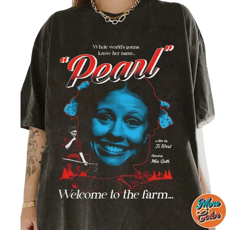 Pearl Horror Movie Inspired Cotton Crew Neck Size S - Adult & Kids T-Shirts, Sweatshirts & Hoodies apparel design preview 1