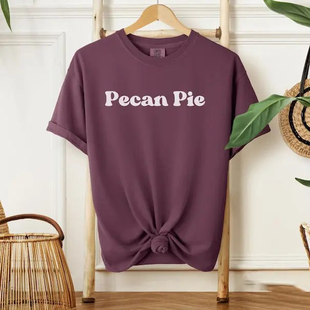 Pecan Pie Comfort Colors Favorite Food Autumn Fall - Adult & Kids T-Shirts, Sweatshirts & Hoodies apparel design preview 1