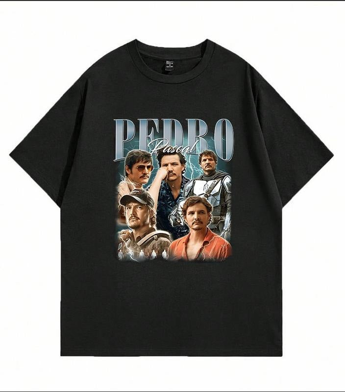 Pedro Pascal Casual Plain Everyday Cotton Fabric - Adult & Kids T-Shirts, Sweatshirts & Hoodies apparel design preview 1