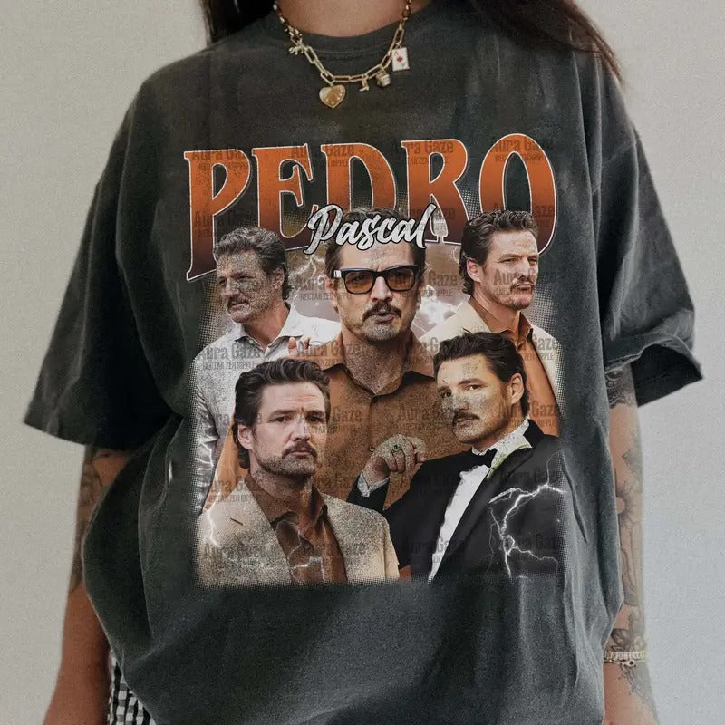 Pedro Pascal Materialist Romcom Comfort Colors Fan - Adult & Kids T-Shirts, Sweatshirts & Hoodies apparel design preview 1
